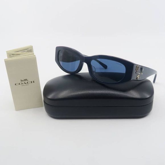 COACH HC8302BU 5480/55 New Dark Navy/Navy Authentic Women's Sunglasses - Picture 1 of 9